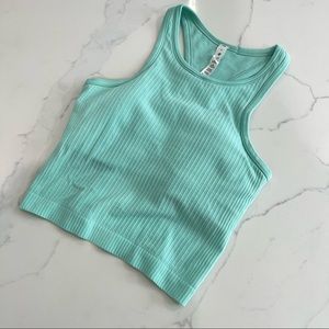 Lululemon Ebb to Street Cropped Racerback Tank Wild Mint 4